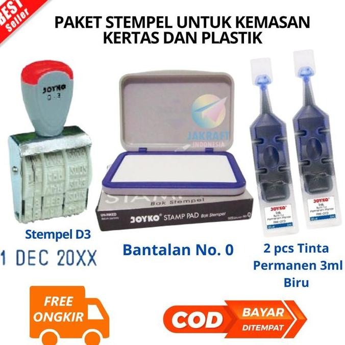 

Ready [JIB] BAYAR DI TEMPAT PAKET Stempel DAN BANTALAN CETAK Tanggal Bulan Tahun 1 Warna JOYKO Kenko D-3 Dater Stamp - D-3 /PCS & 2 pcs Tinta Refill Spidol Permanen JOYKO PMI-201-202-203 Permanent Ink