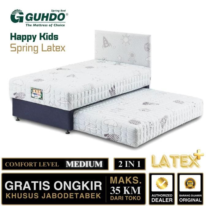 ready  Kasur 2in1 2 in 1 Sorong Guhdo Happy Kids Spring Latex | Kasur Anak | Kasur Tingkat | Kasur D