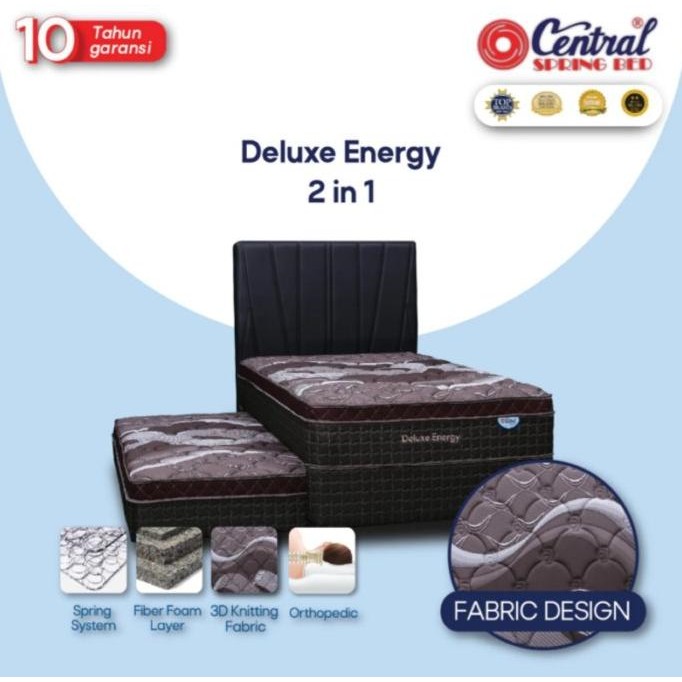 ready  Kasur Springbed Central DELUXE ENERGY PLUSHTOP 2 in 1 - Kasur Anak Central spring bed kasur S