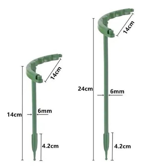 12Pcs Tiang Tanaman Kawat Tanaman Peyanggga Tanaman Rambat Tiang Penompak Bunga Rambatan Tanaman mur