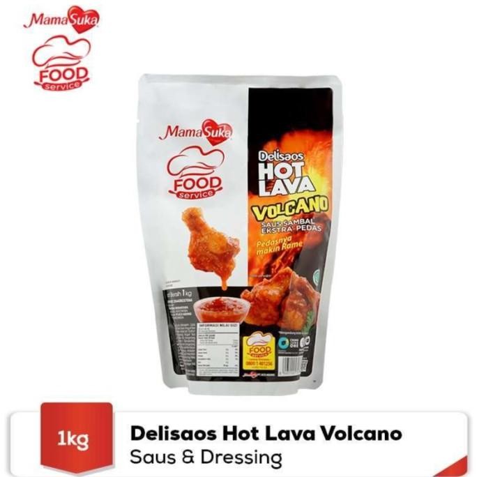 

MamaSuka Delisaos Hot Lava/Volcano Pouch 1 kg Saus Sambal Pedas