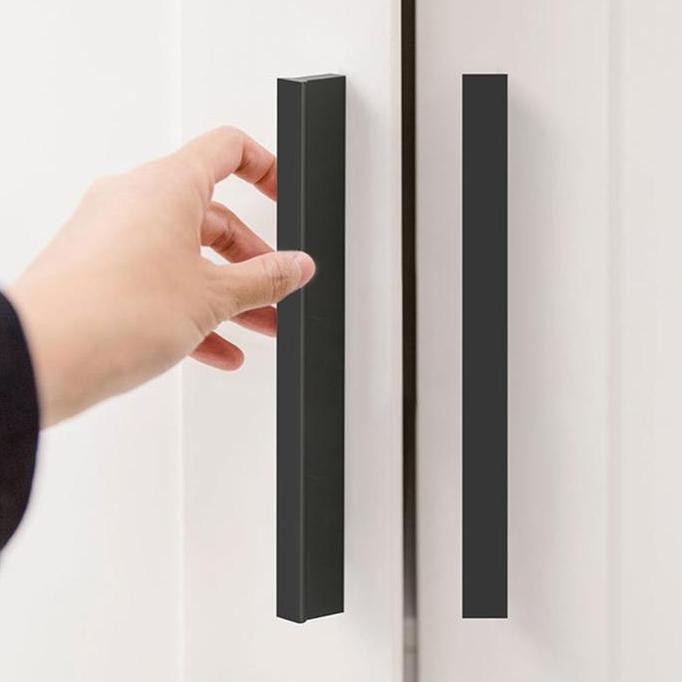 ready  COD 1 Meter Handle Laci Minimalis Hitam Handel Pintu Lemari Panjang Handle Lemari Gagang Pint