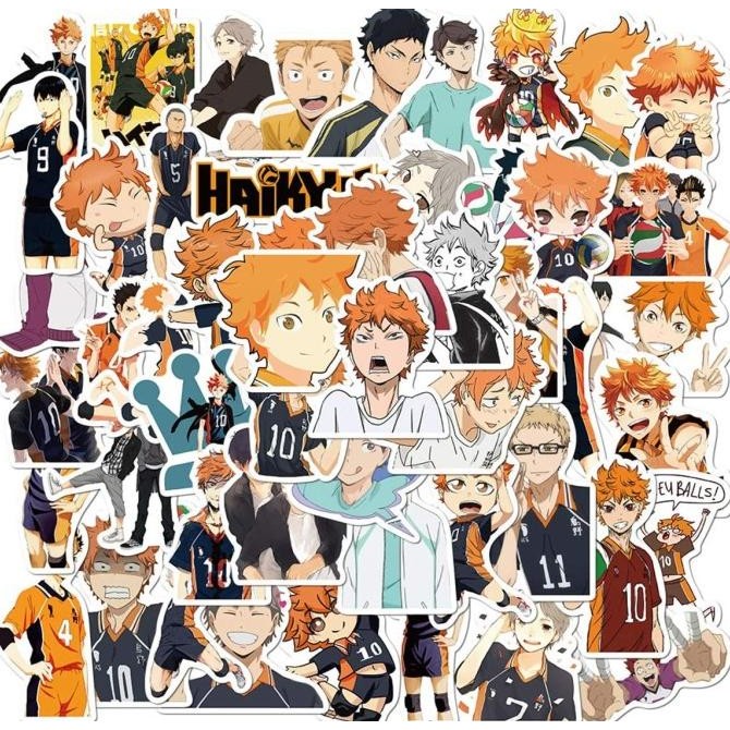 

ready Stiker Sticker Anime Haikyuu Sudah Cutting Paketan murah