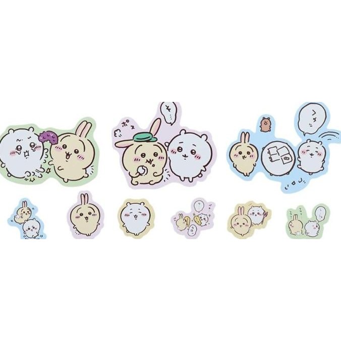 

ready Sticker Piece Seal Chiikawa Hachiware Usagi Momonga 18 Pieces Stiker Deco Journal Limited Edition murah
