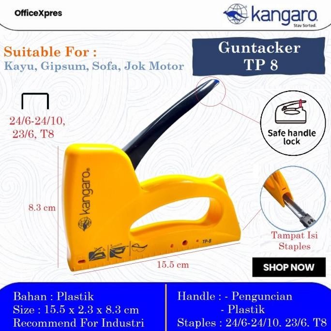 

ready Stapler Tembak Gun Tacker / Guntacker Kangaro TP 8 murah