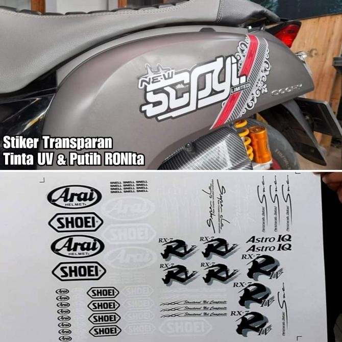 

ready Cetak Stiker Vinyl Standar Transparan Varian Tinta UV dan Tinta Putih murah