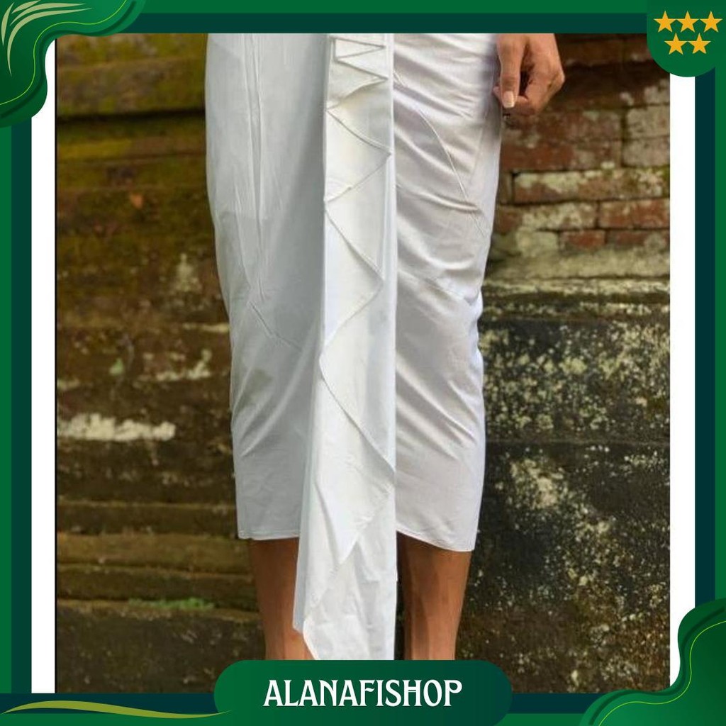 Set Saput Bordir Kuning, Kamen Putih Kancut Jadi, Udeng Putih Polos Sale