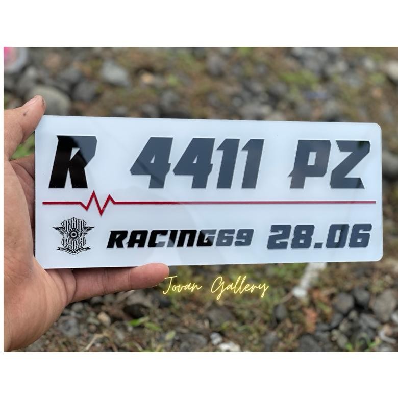 Plat Nomor Motor Font Racing Keren