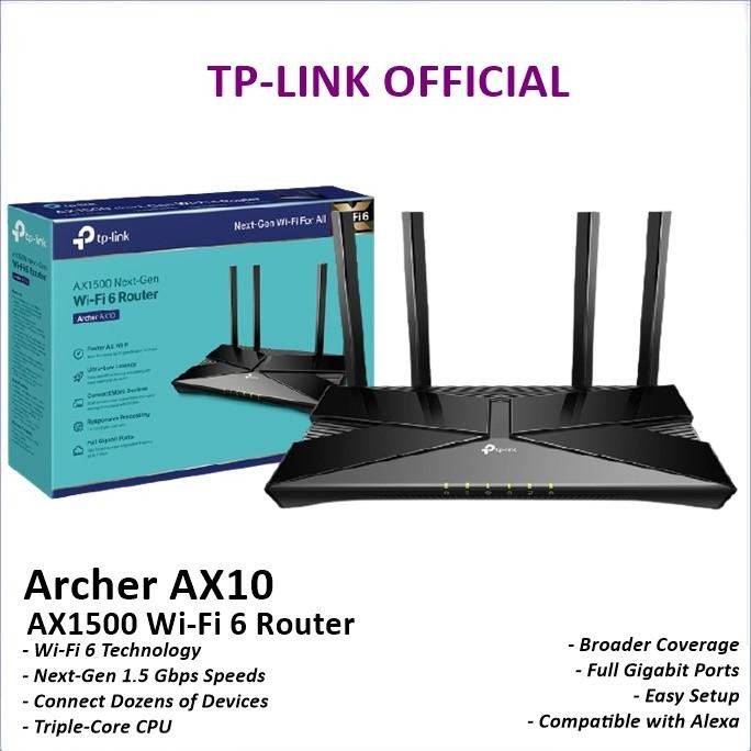 Tp-link Archer AX10 AX1500 WIFI 6 Wireless Router Tplink AX 10 AX 1500