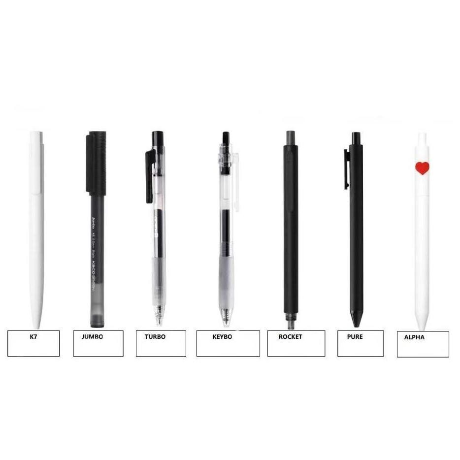 

baru !!! KACO GREEN Set Pena Pulpen Gel 0.5mm Tinta Hitam 7 PCS - K100