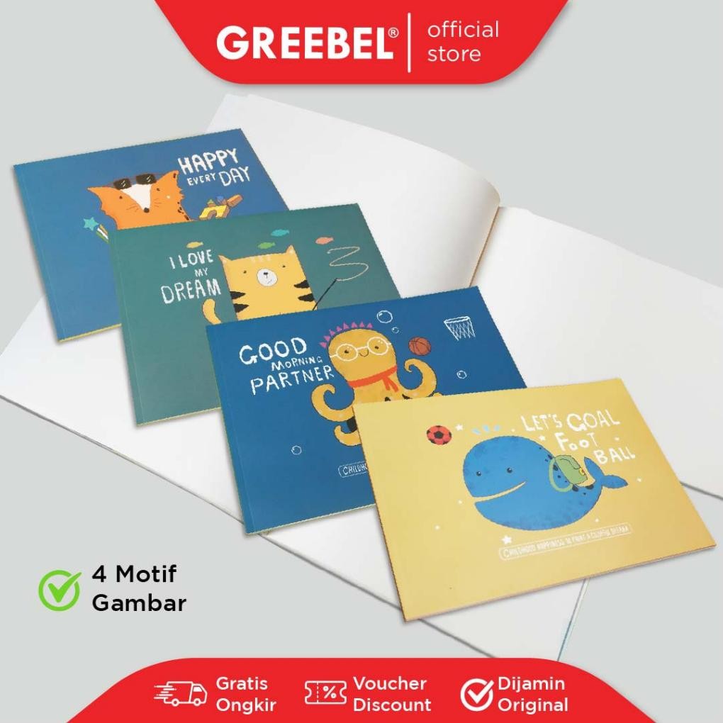 

GREEBEL Buku Gambar Sketch Book A4 30 Lembar (10001) Buku Sketsa Drawing Book murah