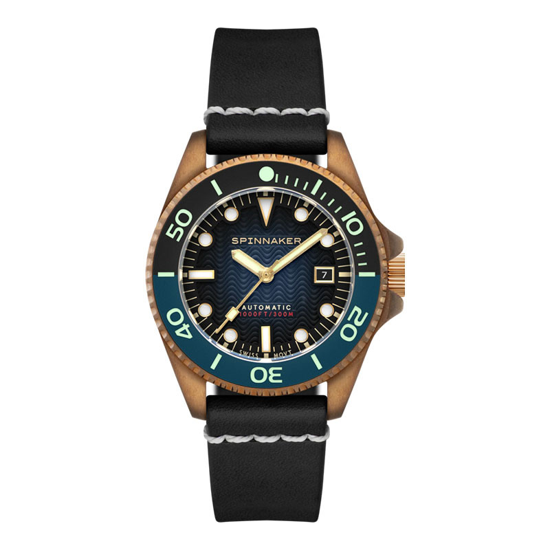 [PRJ] Jam Tangan Pria Spinnaker Tesei SP-5060-0A Bronze Men Automatic Midnight Blue Dial Black Leath