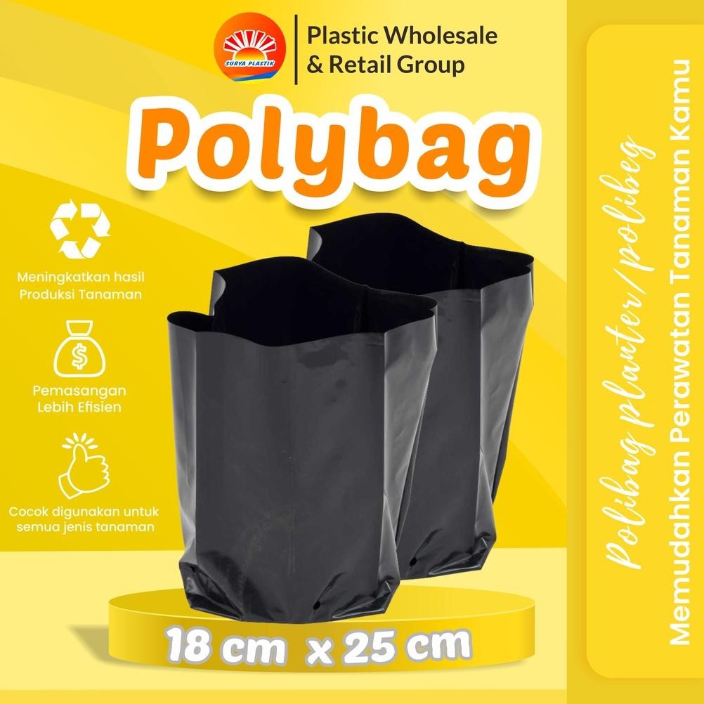 Polybag / Polibeg / Polibag Media Tanam Ukuran 18X25 Instant