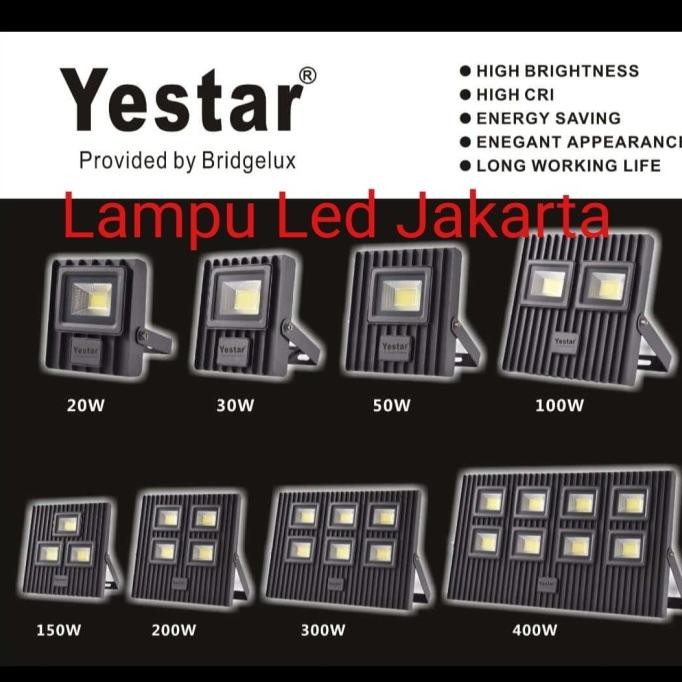 New lampu sorot yestar 20w 30w 50w 100w. floodlight tembak yestar TERMURAH