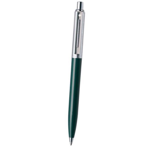 

baru !!! Sheaffer Sentinel Brushed Chrome Cap Dark Green Barrel Ballpoint