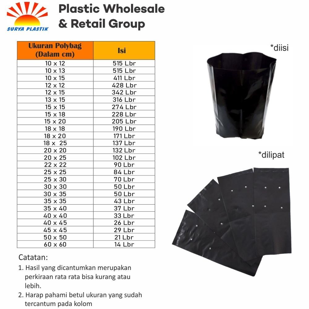 Polybag / Polibeg / Polibag Media Tanam Ukuran 20X25 Harga Grosir