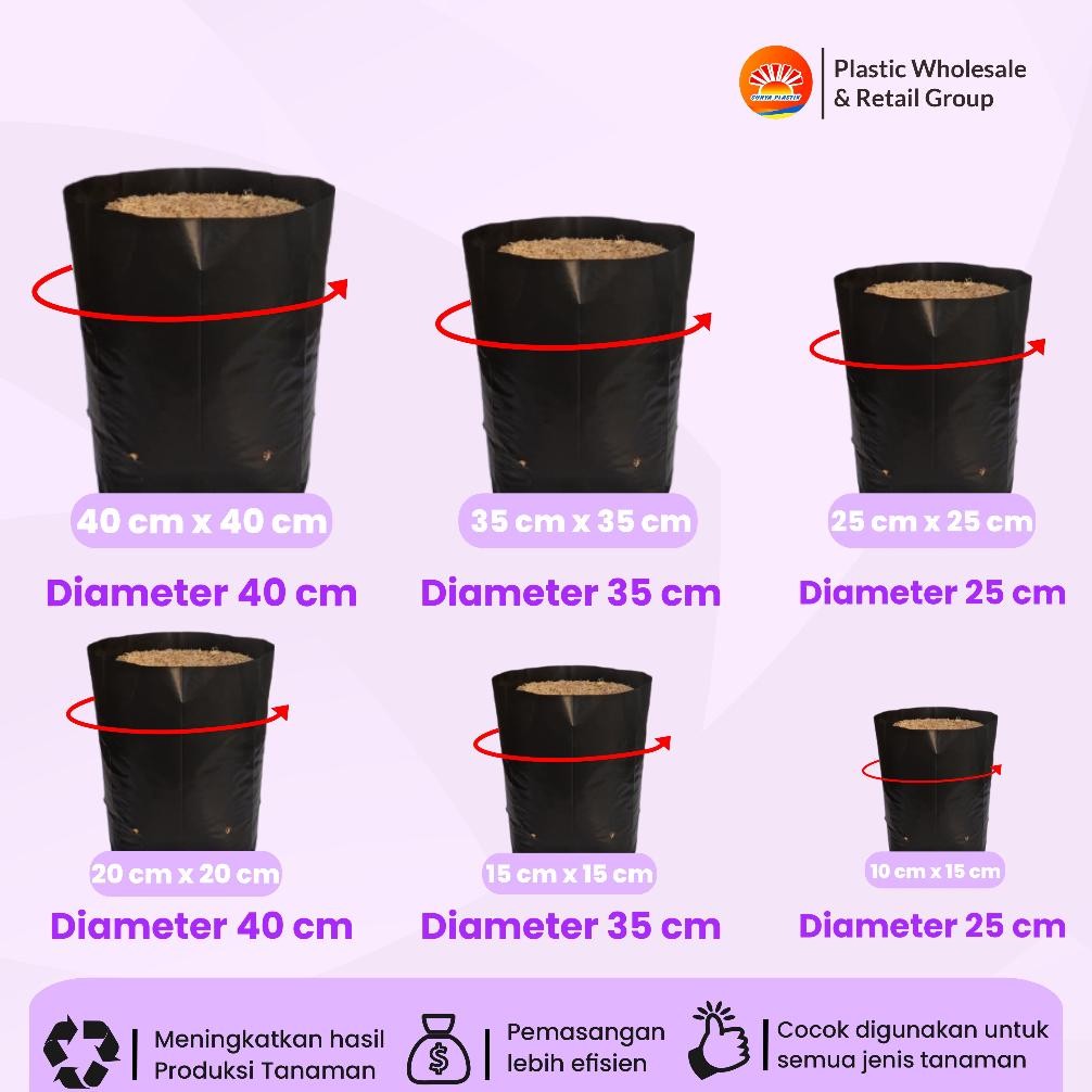 Polybag / Polibeg / Polibag Media Tanam Ukuran 25X25 1 Kg Instant