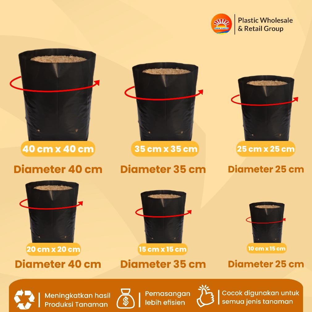 Polybag / Polibeg / Polibag Media Tanam Ukuran 25X30 Limited