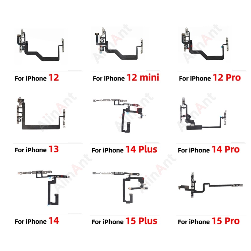 

AiinAnt 100% tombol daya uji volume kabel fleksibel daya untuk iphone 12 13 14 15 pro max plus suku