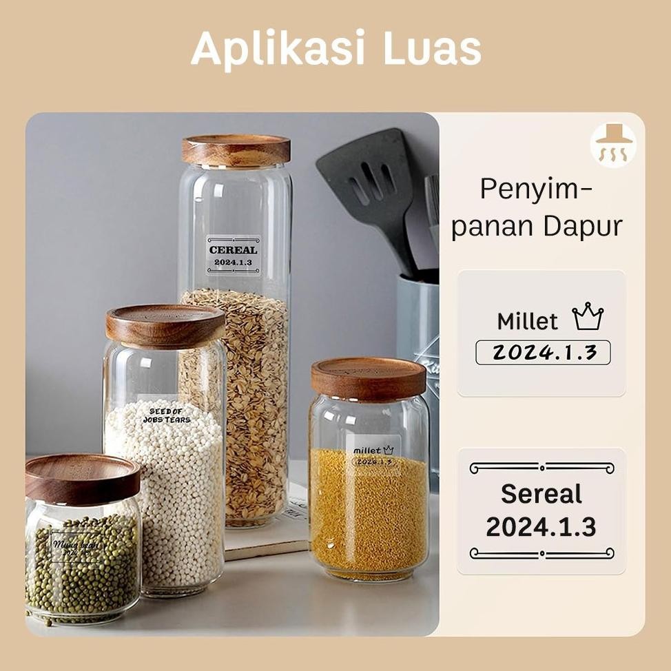 

baru !!! NIIMBOT B21/B1/B3s Kertas Pencetakan Label Transparan Stiker Nama Tahan Air Label Termal.