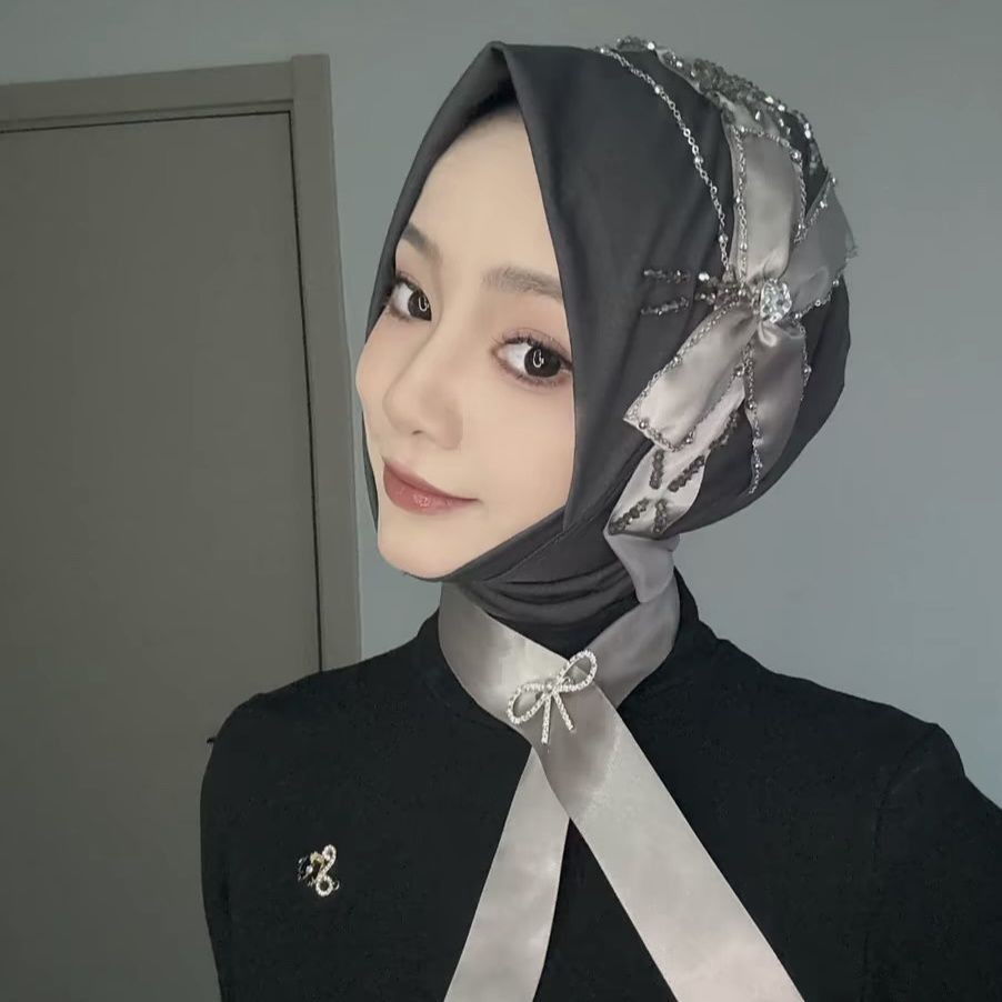 

New Chinese Style Retro Palace Style Ribbon Butterfly Soft Brim Hat