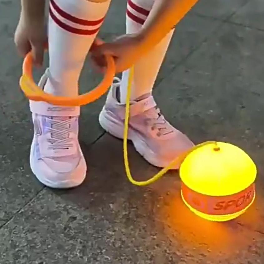 Premium Mainan Anak Olahraga Hula Hoop Kaki Jumping Ring Nyala Led / Hulahup Kaki Lompat / Jumpball 