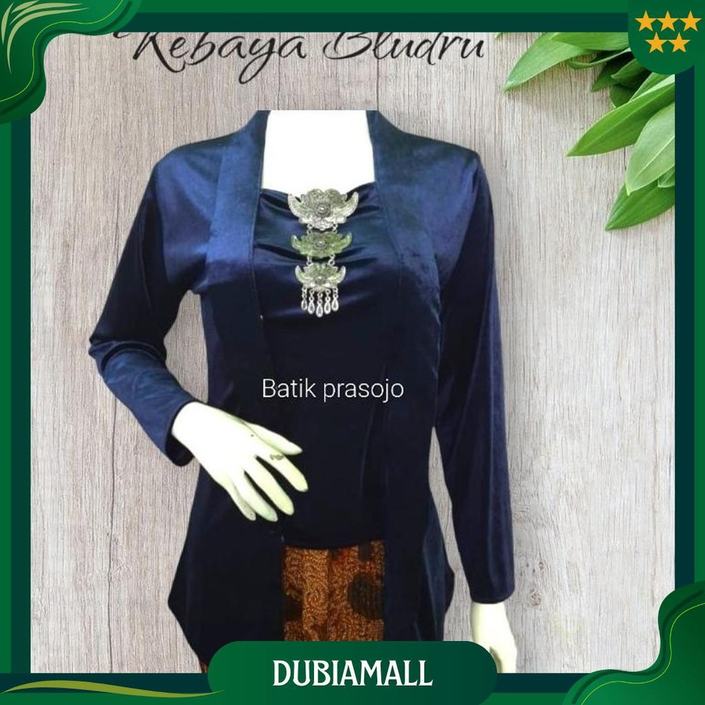 Kebaya Kutubaru Bludru Hitam Cod