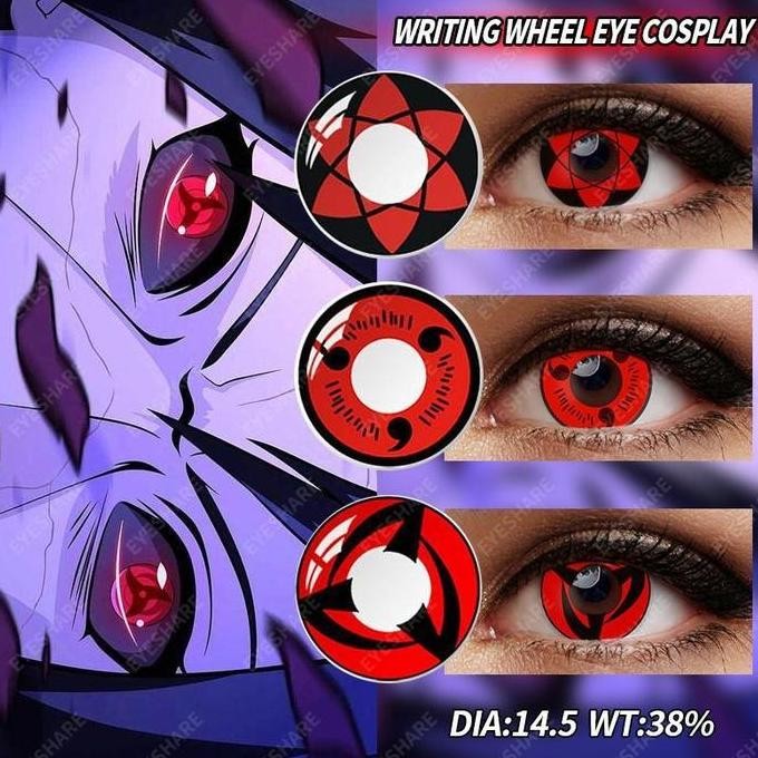 Sale Eyeshare Id Softlens Yearly Use  Naruto Cosplay  Softlens Anime Kakashi Red  Lensa Kontak Merah