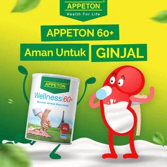 

Appeton 60+ Susu Kesehatan Lansia / Orang Tua Rasa Vanila 400 gr TS