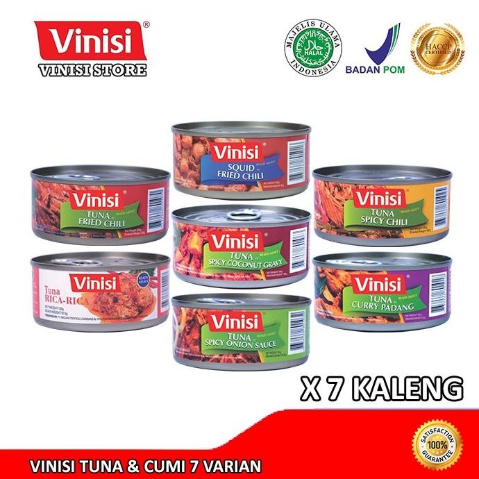 

TERLARIS Paket 7 Kaleng Vinisi Tuna Dan Cumi 7 Varian Siap kirim
