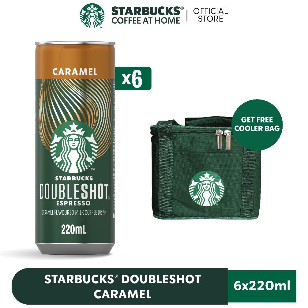 

TERLARIS STARBUCKS DoubleSHOT Caramel Latte Kaleng 6x220ml GET COOLER BAG Siap kirim