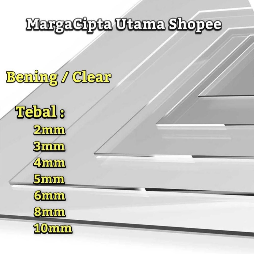 

redi Ukuran Khusus Custom Acrylic Bening Clear Transparan Akrilik Lasercut Termurah All Kustom