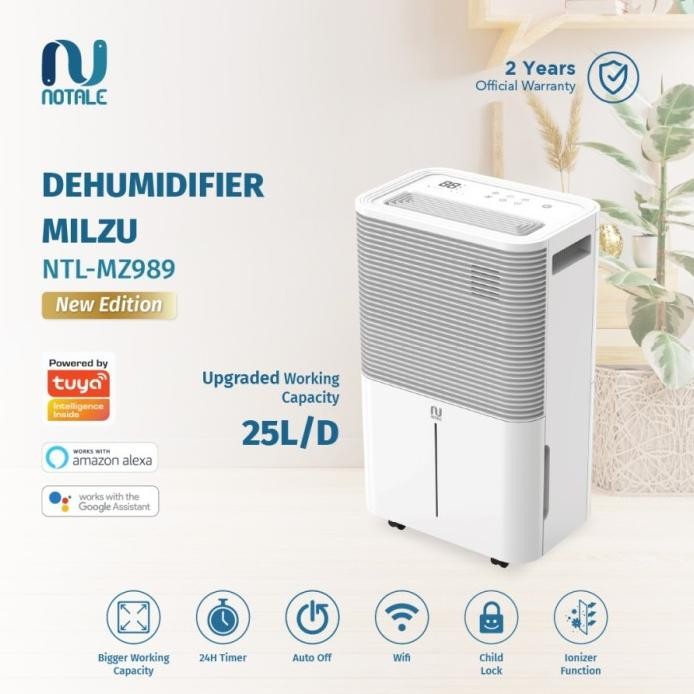 Terlaris Notale Milzu Smart Dehumidifier 20L / Hari Wifi Better Deerma Dt16C