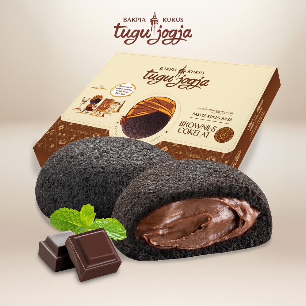 TERMURAH Bakpia Kukus Tugu Jogja Brownies Cokelat - Isi 6 Siap kirim