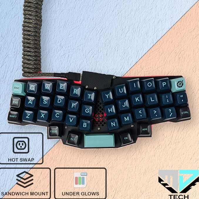 Rakit Reviung41 Ergo Qmk Diy Mechanical Keyboard Hotswap Reviung 41 New Stok