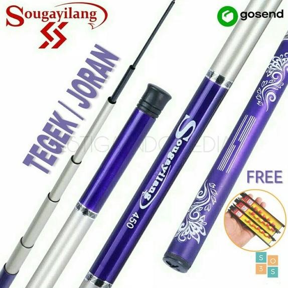 Joran Tegek Merk Sougayilang Free Leader Siap Pakai
