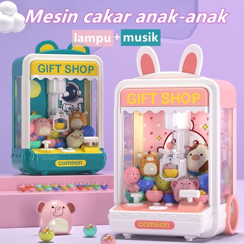 TERMURAH Mainan Mesin Capit Anak Mesin Capit Mini + Boneka Dengan Musik dan Lampu Siap kirim