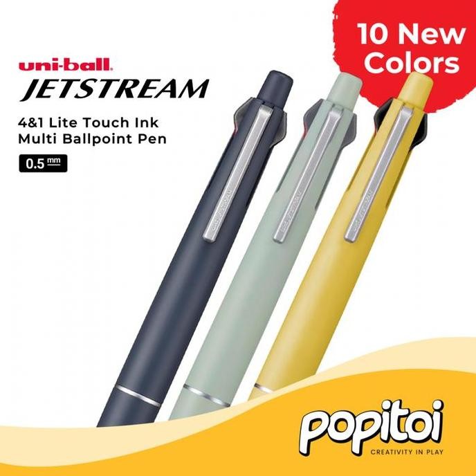 

TERLARIS - Uniball Jetstream 4&1 Lite Touch Ink Multi Ballpoint Pen 0.5 mm Pulpen Warna Warni Uni Ball