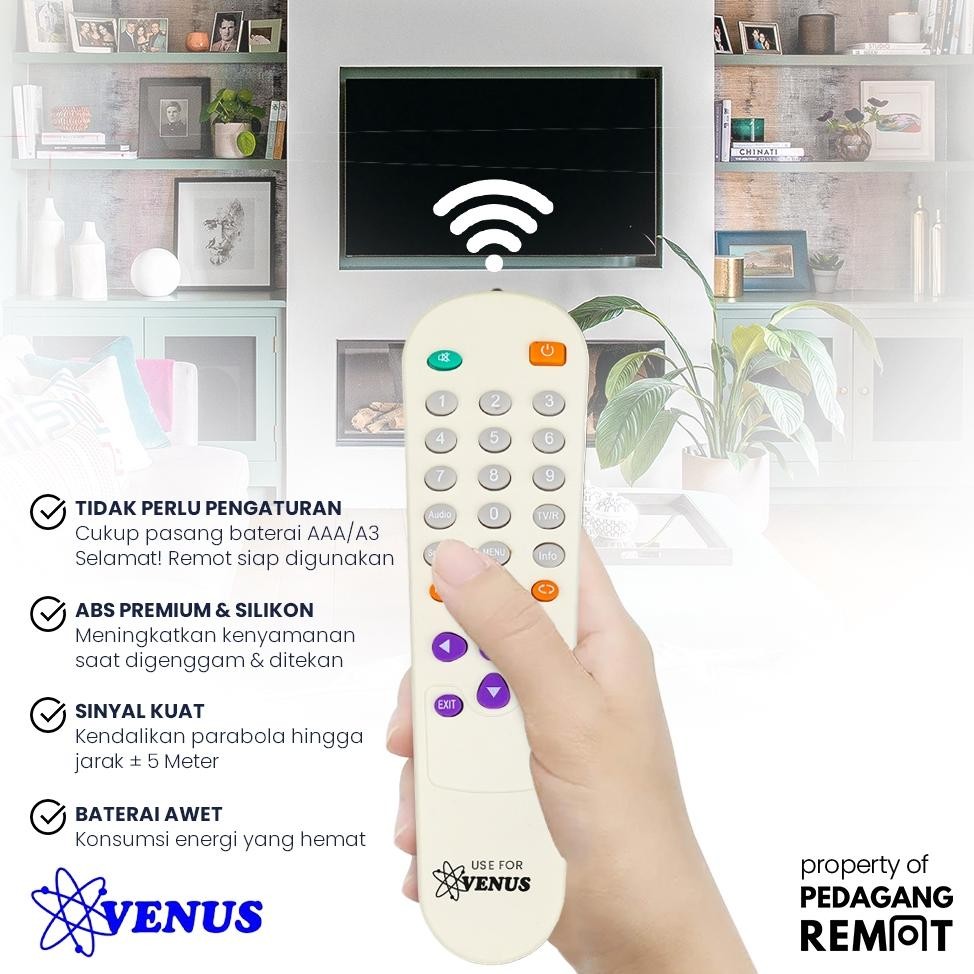 G-24 Remote Stb Venus Cabai Rawit Digital / Remot Set Top Box Receiver Parabola Venus Cabe Rawit