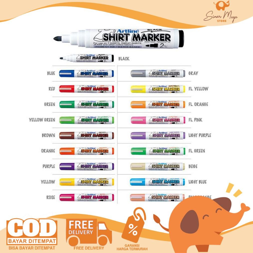 

fx-4 fg-80 Artline Shirt Marker Spidol Kain Kaos 2.0 / Fabric Marker Hemat Hemat