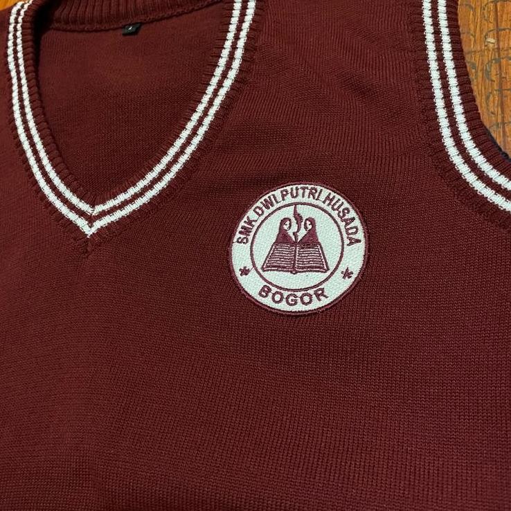 fth- yl-24 Keisya Vest Rompi Rajut Knit List Korea  Bahan Tebal Premium/Seragam Sekolah SMP/SMA/Kant