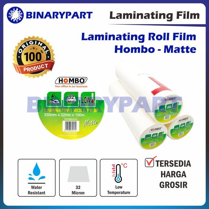 

tyS Hombo Plastik Laminating Roll Matte 330mm x 32mic x 150m