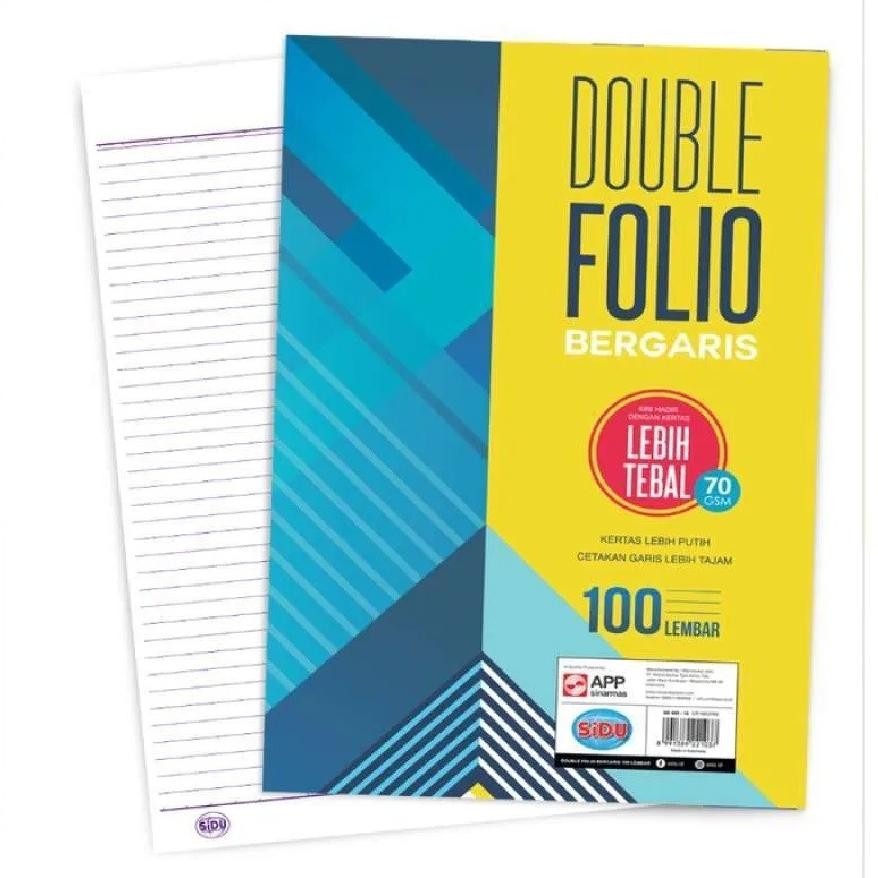 

TERLARIS!! rf-45 SIDU Sinar Dunia Kertas Double Folio Bergaris 100sheets Berkualitas Original