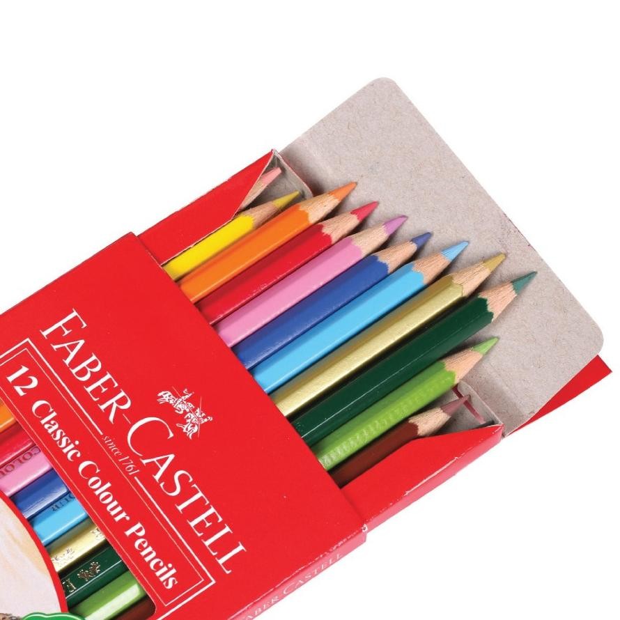 

Hot Sale VEX-2126 Faber Castell Pensil Warna Classic 12 Pendek Murah Original Premium