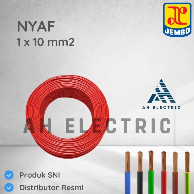 Kabel NYAF 10 mm Jembo @50m / Tunggal Serabut NYAF 10mm 1x10 mm 1x10mm