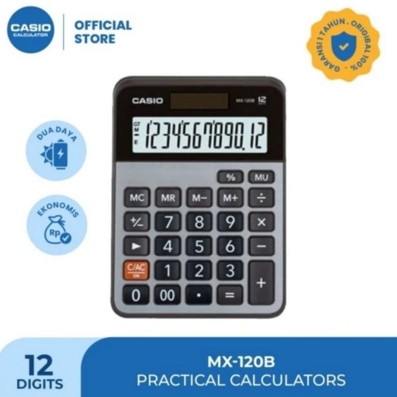 

Big Sale!!! er-87 KALKULATOR CASIO MX-120 / DESKTOP CALCUATOR MX-120 Berkualitas Hemat