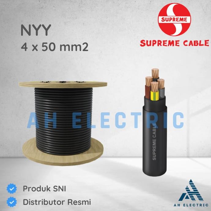 BEBAS ONGKIR - Supreme Kabel NYY 4 x 50 mm per meter / NYY 4x50mm / NYY 4x50 mm