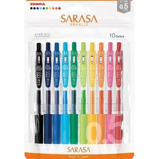 

NEW Pulpen Gel Sarasa Clip Set 10 Warna Zebra 100% Original