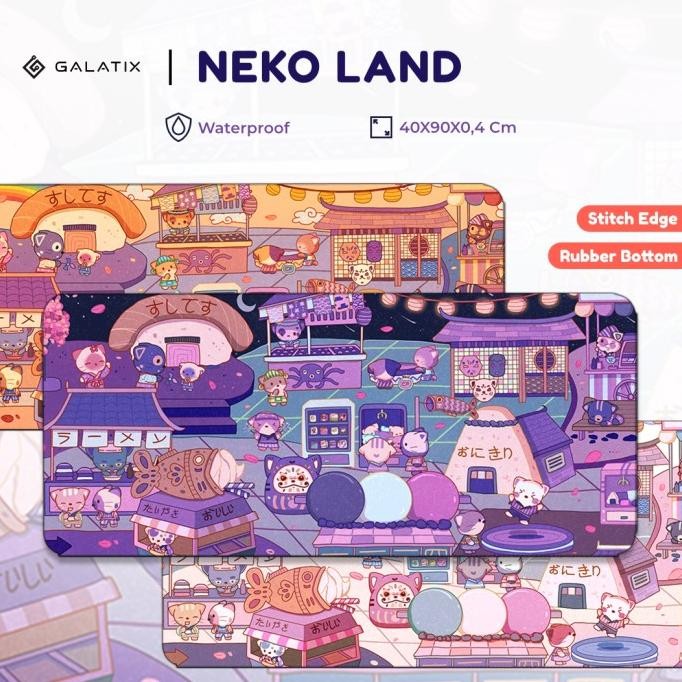 Mousepad Japan Cat Land Deskmat Jepang Ndycartoon X Galatix Mouse Pad Japanase Waterproof Xxl Desk M