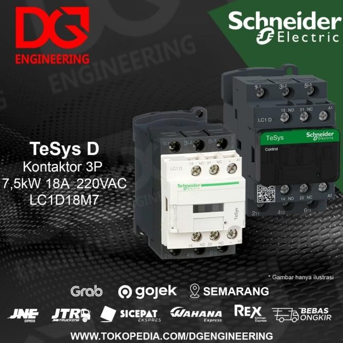 TERMURAH - Schneider Kontaktor / Contactor LC1D18M7/ LC1D18 / lc1d18-M7